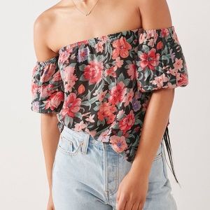 Kimchi Blue Floral Off Shoulder Top